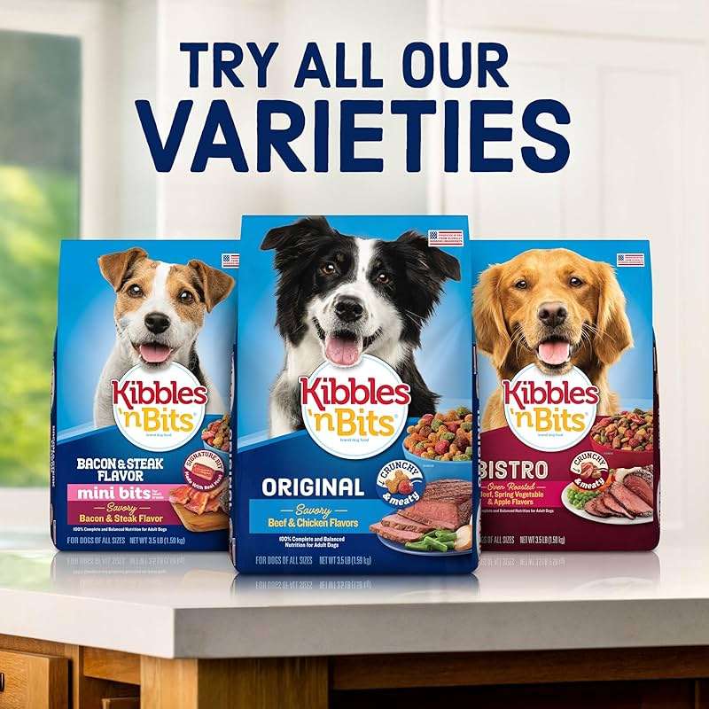 Kibbles 'n Bits Bistro Dry Dog Food, Oven Roasted Beef, Spring Vegetable & Apple Flavors for Adult Dogs, 45 lb. Bag - Image 7