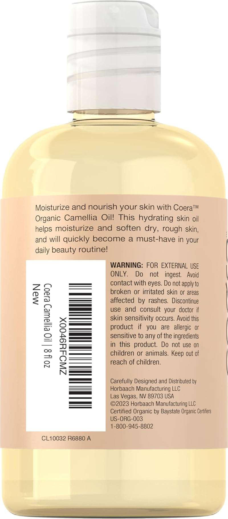 Coera Camellia Seed Oil Organic | 8 fl oz | Moisturizing Oil for Hair and Skin | Free of Parabens, SLS, & Fragrances - Image 3