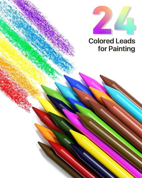 STAGEEK Mechanical Pencil Set with Case 37 Count, Drawing Pencils 0.3, 0.5, 0.7, 0.9MM & 2PCS 2MM Sketching Pencils with 492PCS Lead Refills (6B 4B 2B HB 2H 4H Color) for Artist Drafting Drawing - Image 9