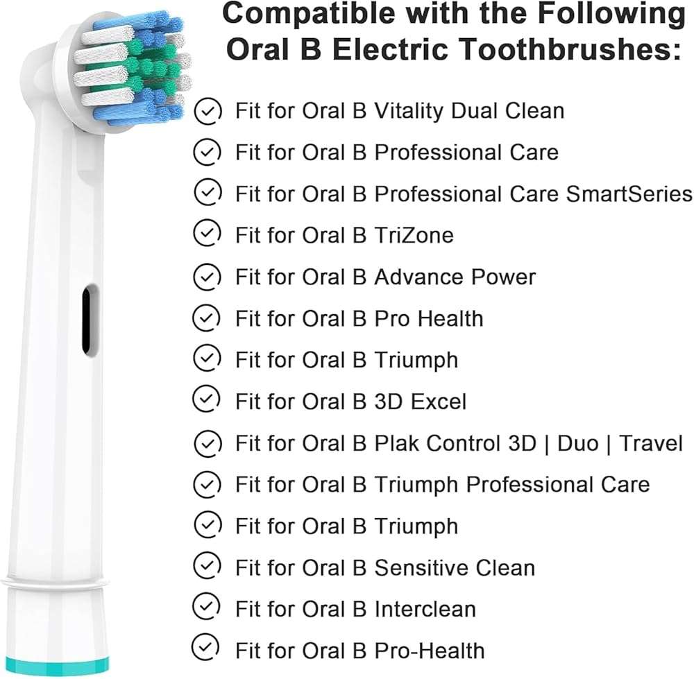 Replacement Toothbrush Heads Compatible with Oral B Braun,8 Pack Professional Electric Brush Heads for Oral B Replacement Heads Refill Pro 500/1000/1500/3000/3757/5000/7000/7500/8000 - Image 2