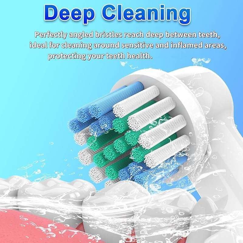 Replacement Toothbrush Heads Compatible with Oral B Braun,8 Pack Professional Electric Brush Heads for Oral B Replacement Heads Refill Pro 500/1000/1500/3000/3757/5000/7000/7500/8000 - Image 3