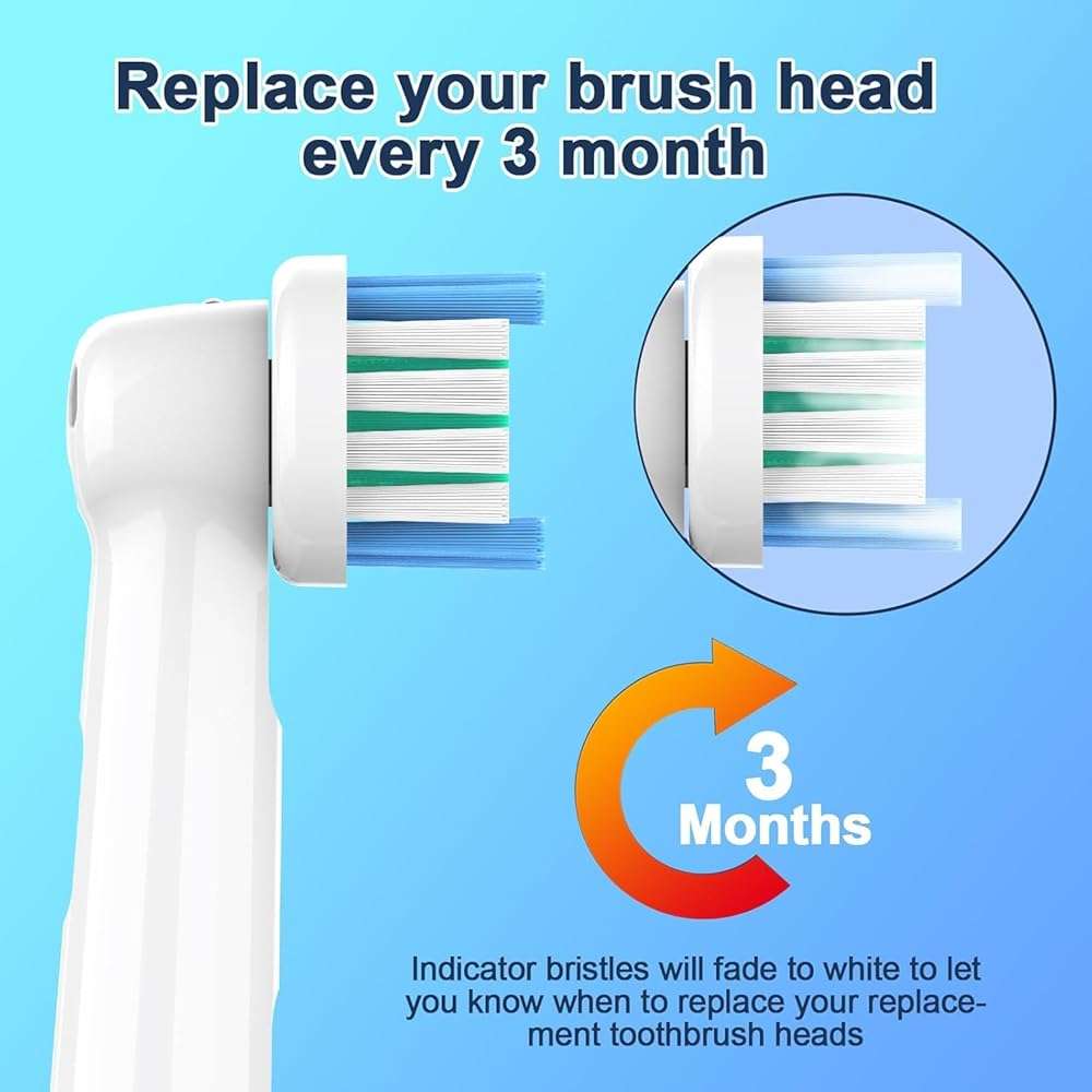 Replacement Toothbrush Heads Compatible with Oral B Braun,8 Pack Professional Electric Brush Heads for Oral B Replacement Heads Refill Pro 500/1000/1500/3000/3757/5000/7000/7500/8000 - Image 5
