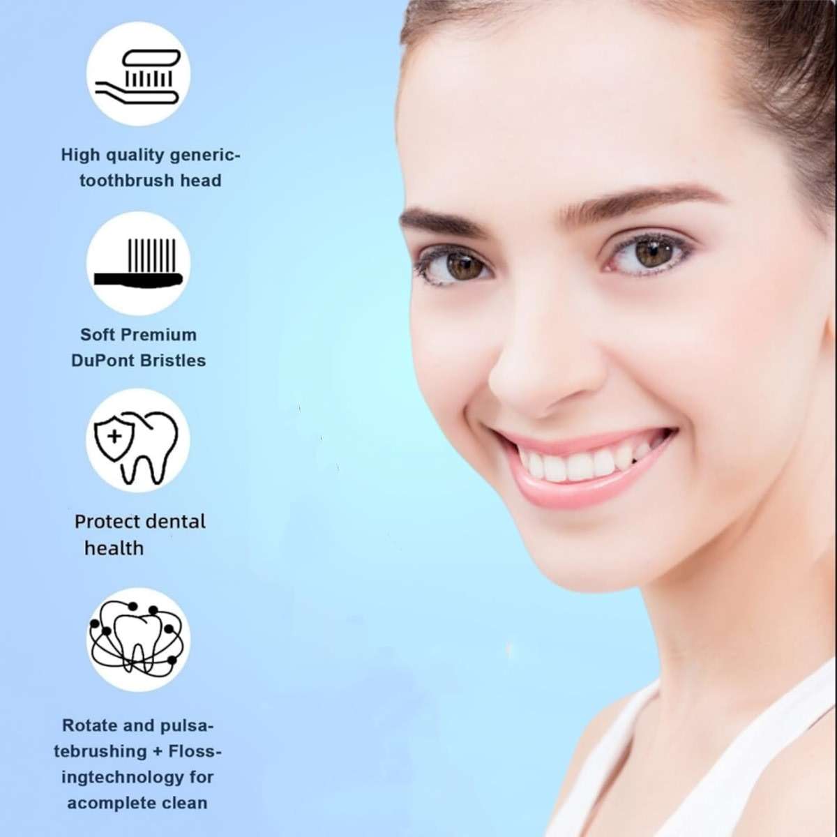 Replacement Toothbrush Heads Compatible with Oral B Braun,8 Pack Professional Electric Brush Heads for Oral B Replacement Heads Refill Pro 500/1000/1500/3000/3757/5000/7000/7500/8000 - Image 6