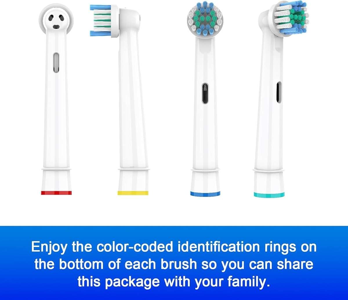 Replacement Toothbrush Heads Compatible with Oral B Braun,8 Pack Professional Electric Brush Heads for Oral B Replacement Heads Refill Pro 500/1000/1500/3000/3757/5000/7000/7500/8000 - Image 7