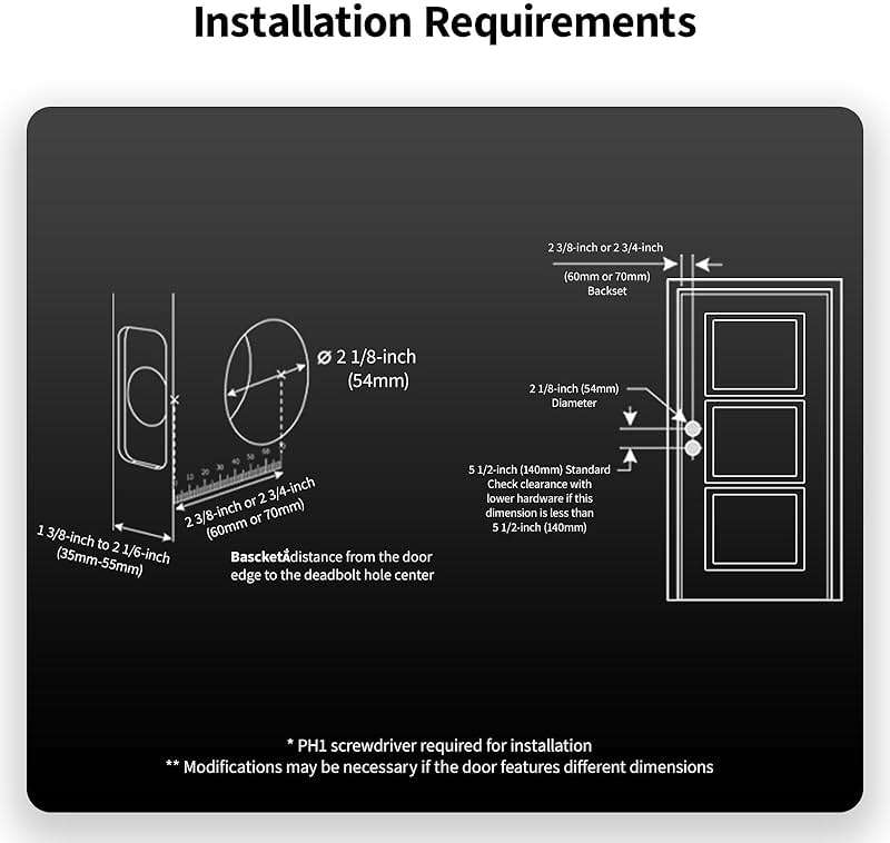 Aqara Smart Lock U50, Keyless Entry Door Lock with Apple Home Key, Bluetooth Deadbolt Lock, App Remote Control, Supports Apple HomeKit, Matter, Google Home, Alexa, IFTTT, Black - Image 6