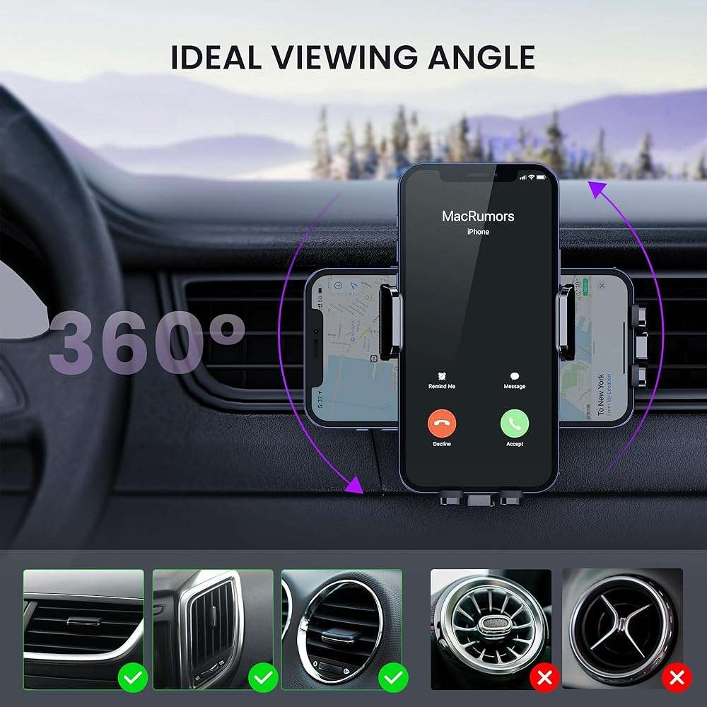 FESIYOYE Car Phone Holders for Car Air Vent Phone Mount Universal Automotive Accessories Car Mount Cradles Fit for iPhone Android Smartphones - Image 6