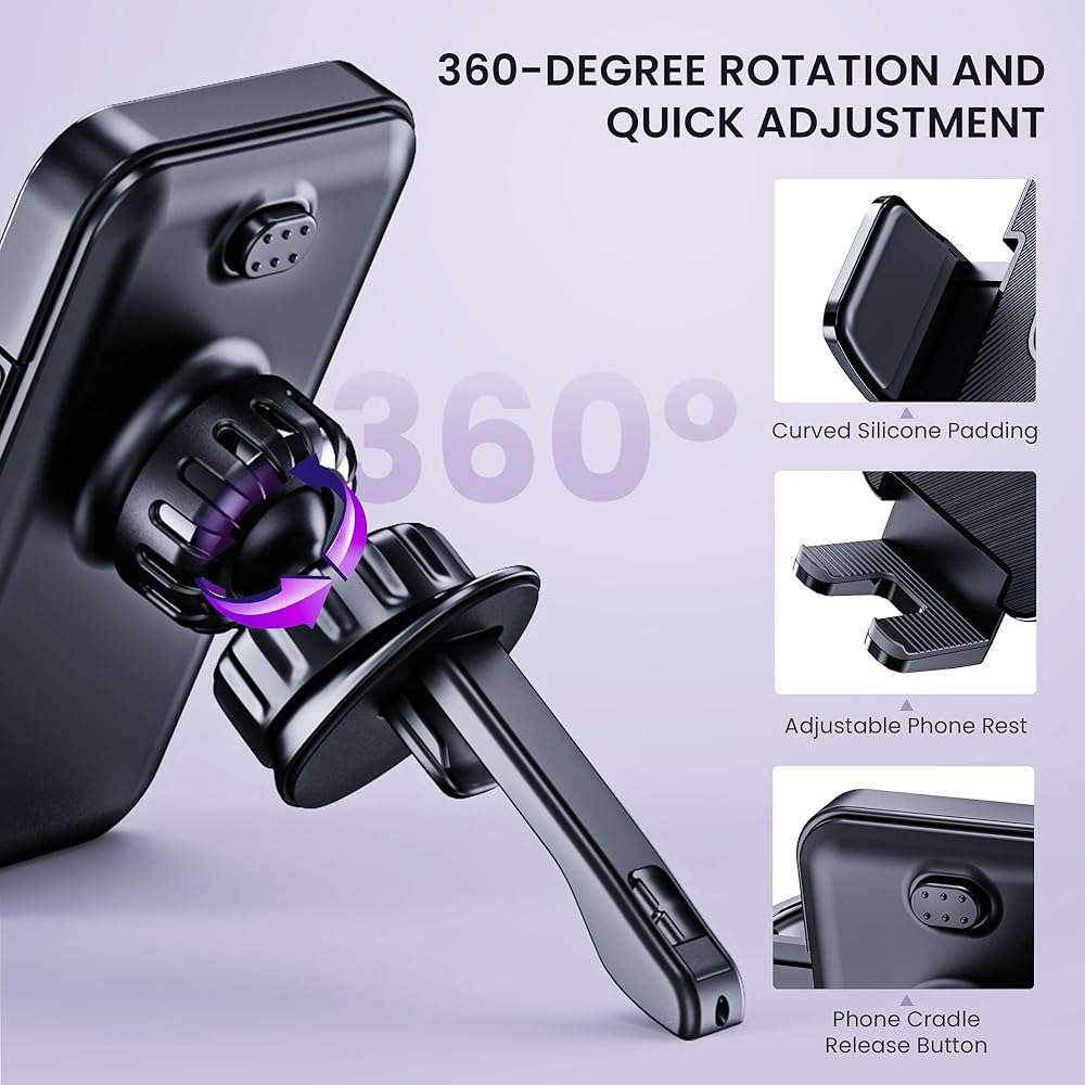 FESIYOYE Car Phone Holders for Car Air Vent Phone Mount Universal Automotive Accessories Car Mount Cradles Fit for iPhone Android Smartphones - Image 9