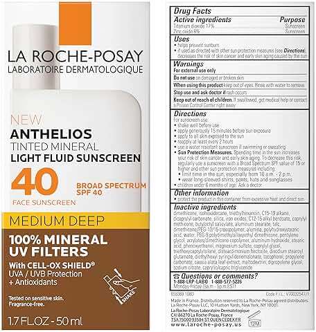 La Roche-Posay Anthelios Sunscreen SPF 40, Ultra-Light Fluid Broad Spectrum SPF 40, Face Sunscreen with Titanium Dioxide Mineral, Lightweight & Fast-Absorbing, Oil-Free, Matte Finish - Image 7