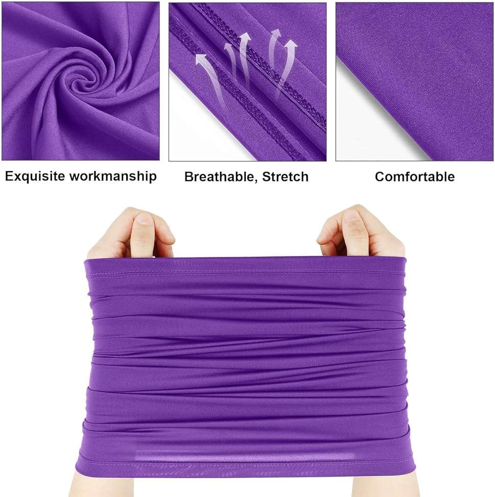 Geyoga 6 Pieces Summer UV Protection Cooling Neck Gaiter Face Clothing Neck Gaiter Mask Scarf Sunscreen Breathable Bandana - Image 4