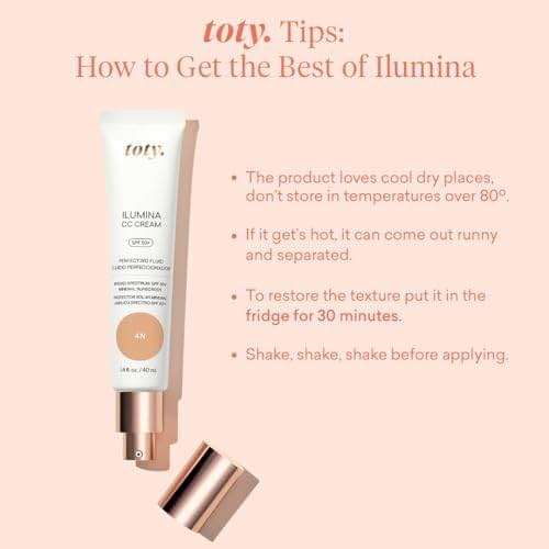 Toty by Sofia Vergara - lumina CC Cream SPF 50+, 100% Mineral Color Correcting Cream - Medium Coverage Foundation & Broad Spectrum Sunscreen for Face - Non Comedogenic - 4W WARM CARAMEL - Image 4