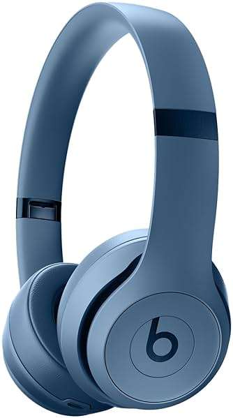 Beats Solo 4 - Wireless On-Ear Bluetooth Headphones, Up to 50-Hour Battery Life, Ultra-Lightweight Comfort, Powerful and Balanced Sound, Apple & Android Compatible - Slate Blue - Image 1