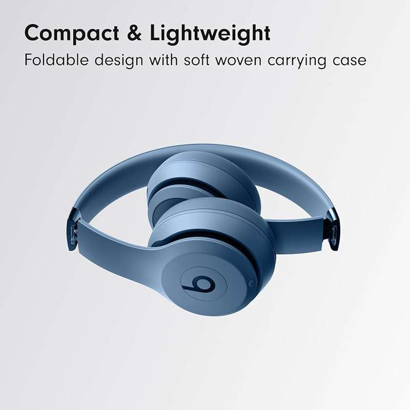 Beats Solo 4 - Wireless On-Ear Bluetooth Headphones, Up to 50-Hour Battery Life, Ultra-Lightweight Comfort, Powerful and Balanced Sound, Apple & Android Compatible - Slate Blue - Image 5