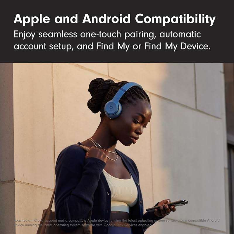 Beats Solo 4 - Wireless On-Ear Bluetooth Headphones, Up to 50-Hour Battery Life, Ultra-Lightweight Comfort, Powerful and Balanced Sound, Apple & Android Compatible - Slate Blue - Image 7