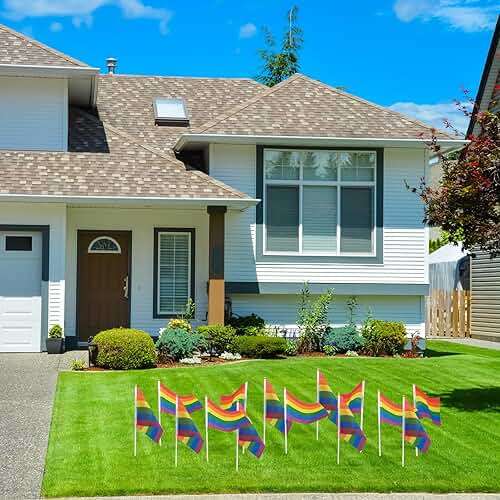 1000 Pack Rainbow Pride Flag LGBT Rainbow Mini Handheld Small Parade Flag Holiday Supplies for Gay and Lesbian Outdoor Parades Decorations - Image 7