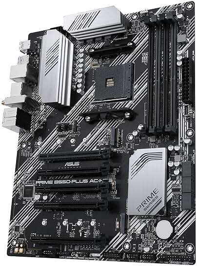 ASUS Prime B550-PLUS AC-HES AMD AM4 (3rd Gen Ryzen) ATX Motherboard (Dual M.2, PCIe4.0, WIFI5, 1Gb Ethernet, SATA 6 Gbps, USB 3.2 Gen 2 Type-C, Front USB 3.2 Gen 1 Type-C and CEC Tier II Ready) - Image 4