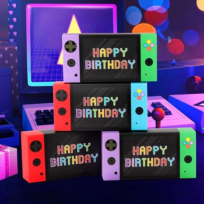 Adecortalk Video Game Party Favor Boxes 16 Pcs Gamer On Theme Gifts Boxes Happy Birthday Party Favor Boxes for Boys Kid Birthday Decorations Video Game Goodie Candy Treat Bags Gamer Party Supplies - Image 4