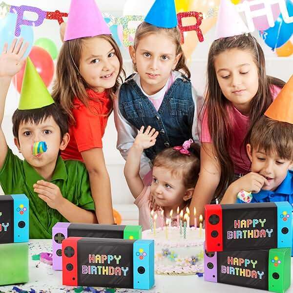 Adecortalk Video Game Party Favor Boxes 16 Pcs Gamer On Theme Gifts Boxes Happy Birthday Party Favor Boxes for Boys Kid Birthday Decorations Video Game Goodie Candy Treat Bags Gamer Party Supplies - Image 6