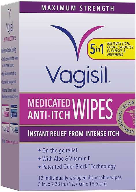 Monistat Feminine Cleanser with Boric Acid, 10 Fl Oz and Vagisil Medicated Feminine Wipes, Maximum Strength, 12 Wipes - Image 1