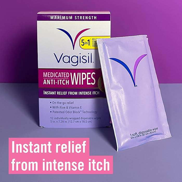 Monistat Feminine Cleanser with Boric Acid, 10 Fl Oz and Vagisil Medicated Feminine Wipes, Maximum Strength, 12 Wipes - Image 5