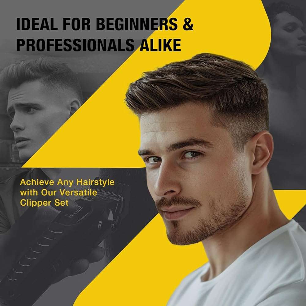 SUPRENT Mens Hair Clipper-Rechargeable Hair Cutting Kits with LED Display, Cordless Hair Clipper for Home Use & Barbers (Black) - Image 6
