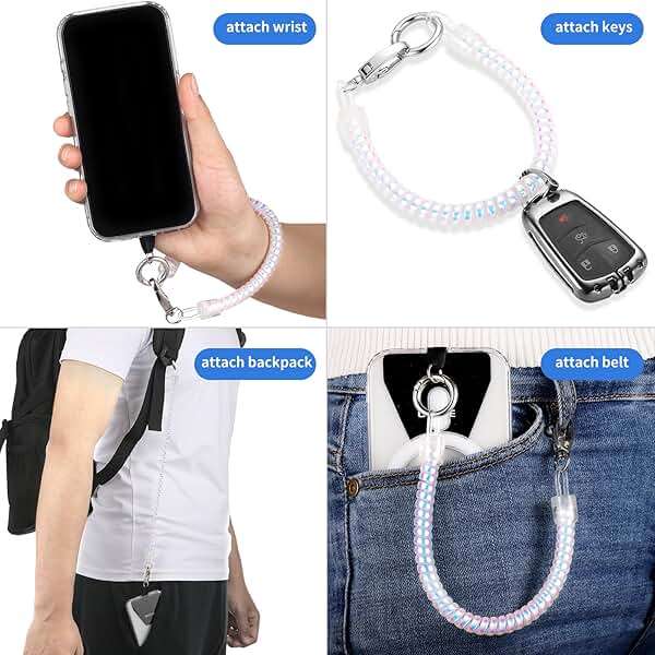 OUTXE Phone Lanyard Tether with 4 Patch- 2× Phone Tether, 4× Phone Patch with Adhesive, Compatible with Smartphone- Colorful - Image 5