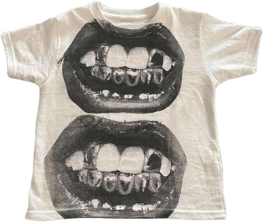 Y2k Baby Tees Shirt Woman 90s Outfit 2000s Fashion Graphic Tees Y2k Cute Shirts Vintage Clothes - Image 1