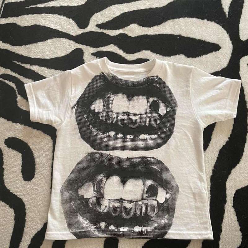 Y2k Baby Tees Shirt Woman 90s Outfit 2000s Fashion Graphic Tees Y2k Cute Shirts Vintage Clothes - Image 5