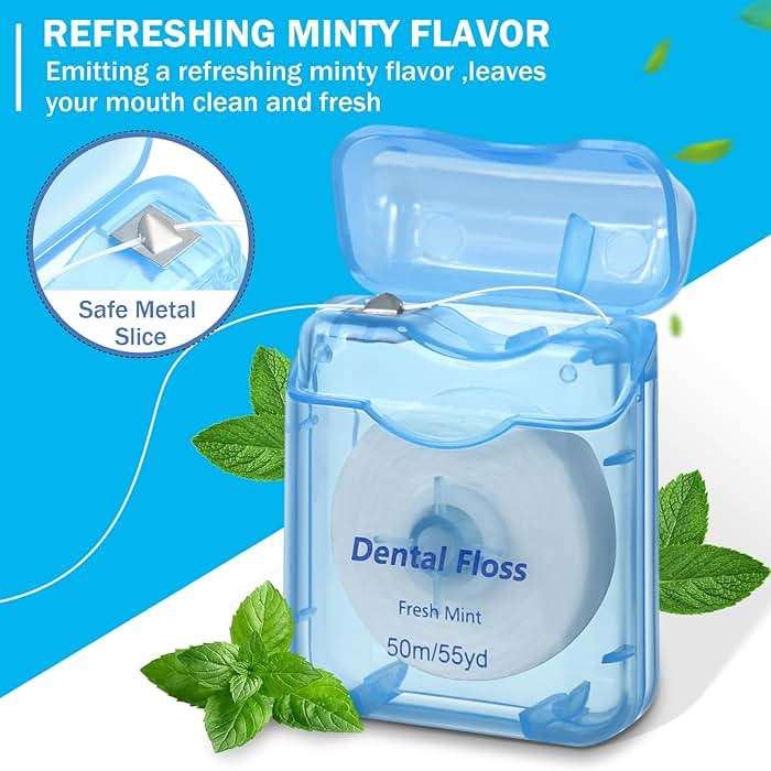 Mimorou 60 Pack Dental Floss Bulk Mint Flavored 50m Each Travel Dental Floss Oral Care for Teeth Protection(Multicolor) - Image 3