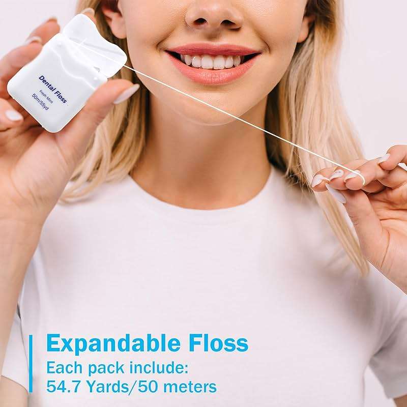 Mimorou 60 Pack Dental Floss Bulk Mint Flavored 50m Each Travel Dental Floss Oral Care for Teeth Protection(Multicolor) - Image 5