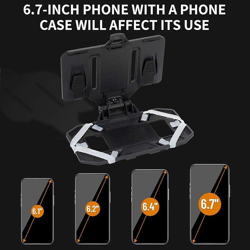 SIVIGEAR Tactical Molle Phone Holder for Plate Carrier Vest, Quick Release & Adjustable Phone Mount, Compatible with 4.7-6.7 inch Smart Phones, Durable Tactical Accessories for Outdoor Enthusiasts - Image 3