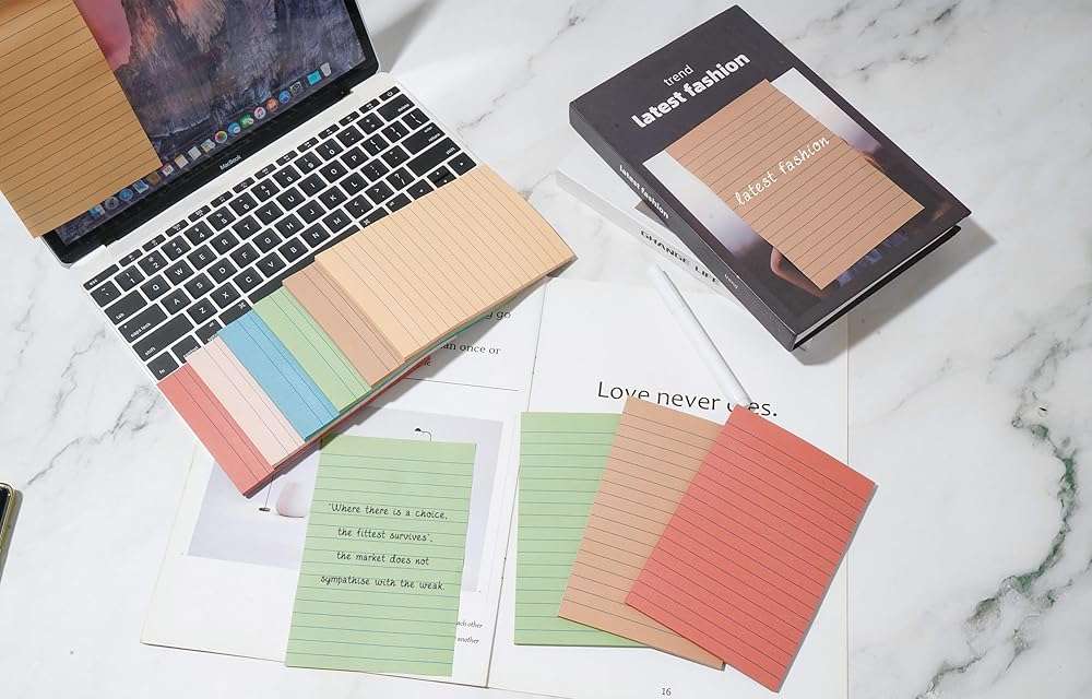 9 Pads Lined Sticky Notes 4x6 in Post, Vintage Colors Self Pad Its, Super Sticking Power Memo Pads Its, 40 Sheets/pad - Image 2