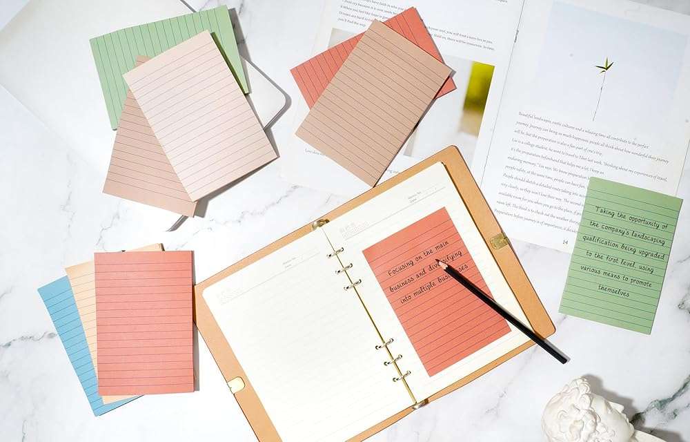 9 Pads Lined Sticky Notes 4x6 in Post, Vintage Colors Self Pad Its, Super Sticking Power Memo Pads Its, 40 Sheets/pad - Image 4