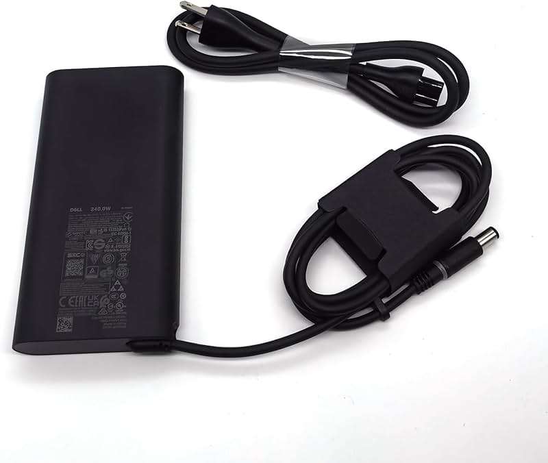 Dell Laptop Charger 240W Watt Barrel 7.4mm tip GAN AC Power Adapter,Alienware M16 R2 X16 M15 R7 X15 R2 X17 R2 Precision 7670 7770 7680 7780 Charger, Black, HA240PM200 - Image 2