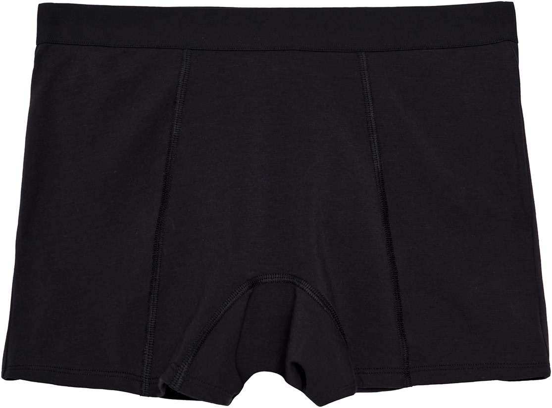 THINX Ultra-Soft Period Underwear, Overnight Boy-Shorts Leakproof, Holds Up to 12 Regular Tampons*, Period Underwear for Women, Reusable & Controls Odor, Black, L - Image 1
