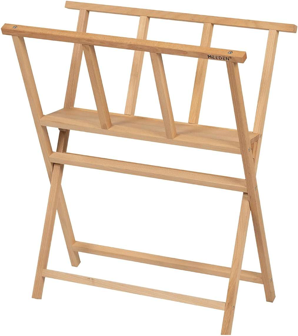 MEEDEN Folding Art Print Rack - Beechwood Art Storage Rack - Artist Storage and Display Rack for Canvas Art Prints Panels Posters Art Gallery Shows - Image 1