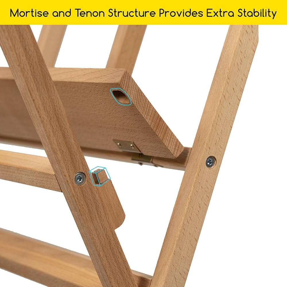 MEEDEN Folding Art Print Rack - Beechwood Art Storage Rack - Artist Storage and Display Rack for Canvas Art Prints Panels Posters Art Gallery Shows - Image 5