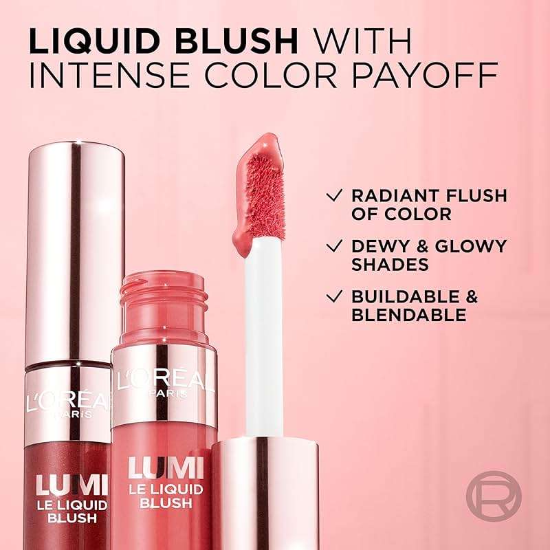 L'Oreal Paris True Match Lumi Le Liquid Blush, Intense Lightweight Blush Formula With Liquid Pigments, Dewy Bright Pink, 0.33 Fl Oz - Image 2