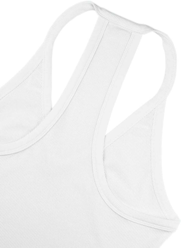 iGENJUN Workout Tops for Women Racerback Basic Tank Summer 2026 Camisole V Neck Slim Fit Ribbed Sleeveless - Image 3