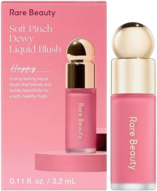 Rare Beauty by Selena Gomez Soft Pinch Liquid Blush Mini Size - Happy - Dewy Cool Pink - Image 1
