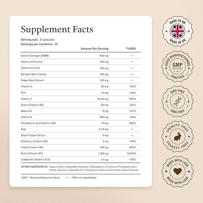 18-in-1 Hair Growth Supplement | Collagen, Hyaluronic Acid, Nettle, Silica, Biotin, Grape Seed Extract, Bamboo | Stronger, Thicker, Longer Hair – Supports Hair Volume, Shine, Scalp & Nail Health - Image 8