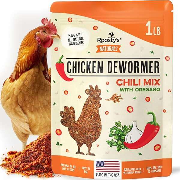 Roosty's Naturals Flock Armor - Chicken De-Wormer Powder - Chili Mix | XL 1LB Pouch | All-Natural Formula | US-Made Chicken Wormer - 16oz Bag - Image 1
