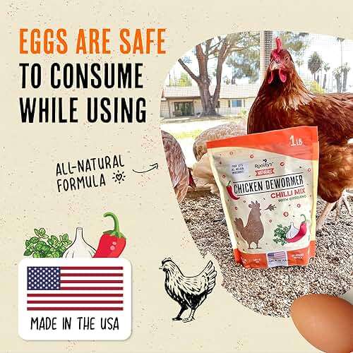 Roosty's Naturals Flock Armor - Chicken De-Wormer Powder - Chili Mix | XL 1LB Pouch | All-Natural Formula | US-Made Chicken Wormer - 16oz Bag - Image 6