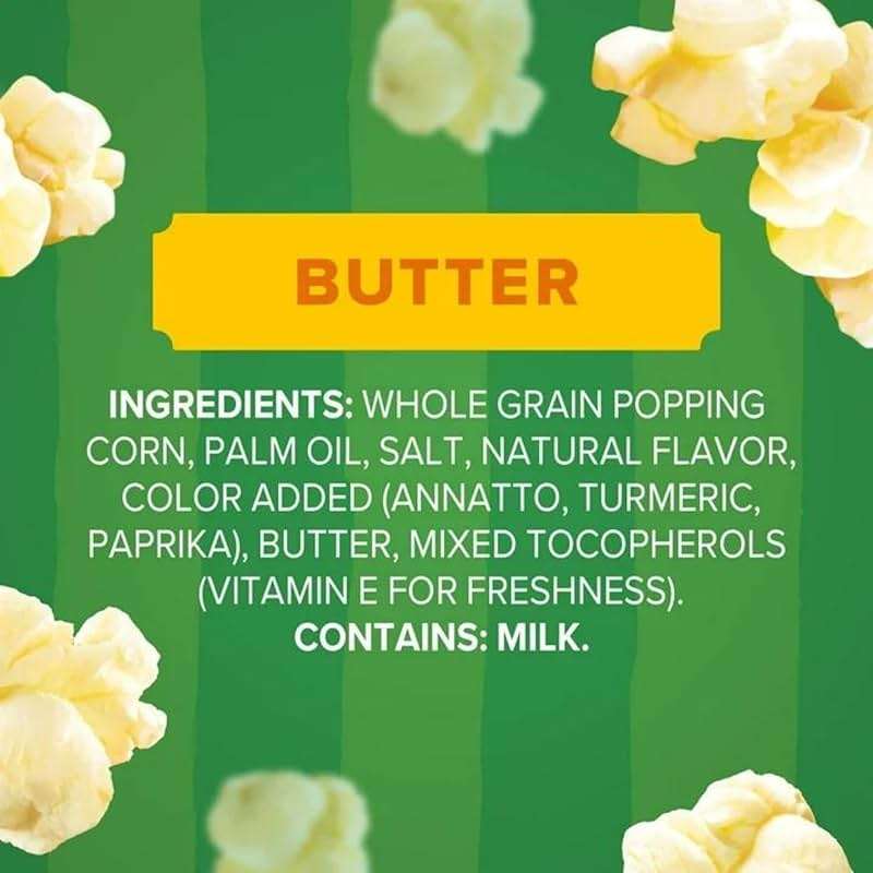 Microwave Popcorn Mini Bags Includes One Box of Butter Popcorn in Mini Bag and a Create Sticker, 1 box contains 12 Mini Bags of Butter Popcorn - Image 7