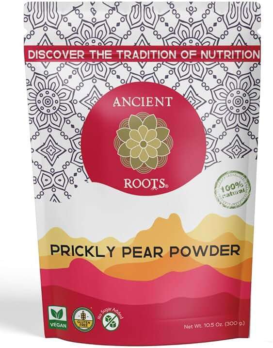Ancient Roots Prickly Pear Powder - Freeze-Dried, All-natural, No Sugar Added, Cocktail Mix, Smoothie and Tea Mix, Resealable Pouch - 10.5 ounces (75 servings) - Image 3
