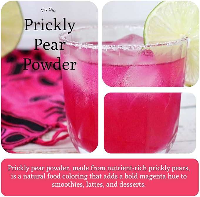 Ancient Roots Prickly Pear Powder - Freeze-Dried, All-natural, No Sugar Added, Cocktail Mix, Smoothie and Tea Mix, Resealable Pouch - 10.5 ounces (75 servings) - Image 4