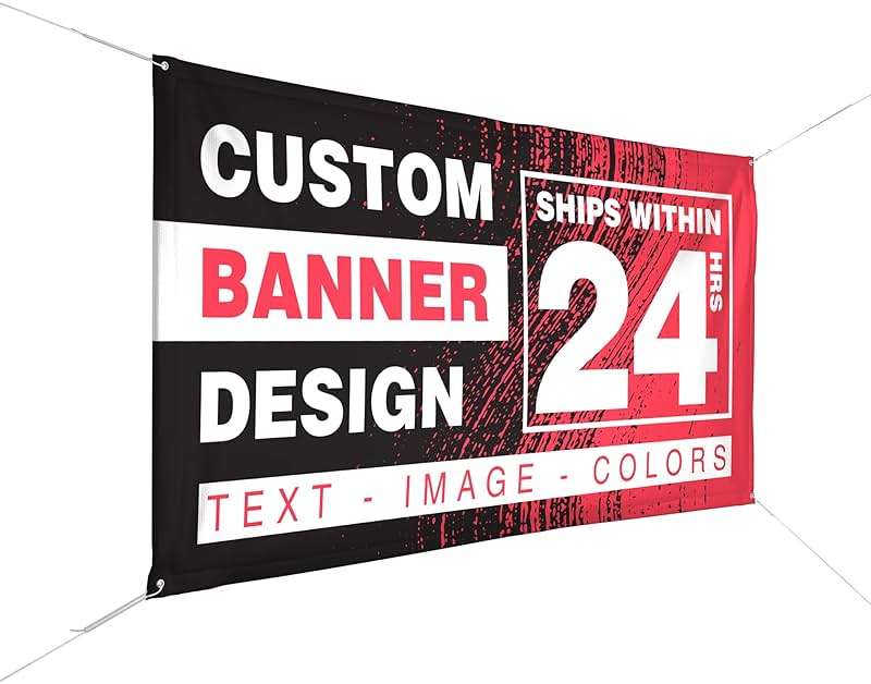 Customized Banner Full Color Printing, Custom Banner, 13oz Vinyl for Indoor & Outdoor Use, Add any Image or Text - Image 4