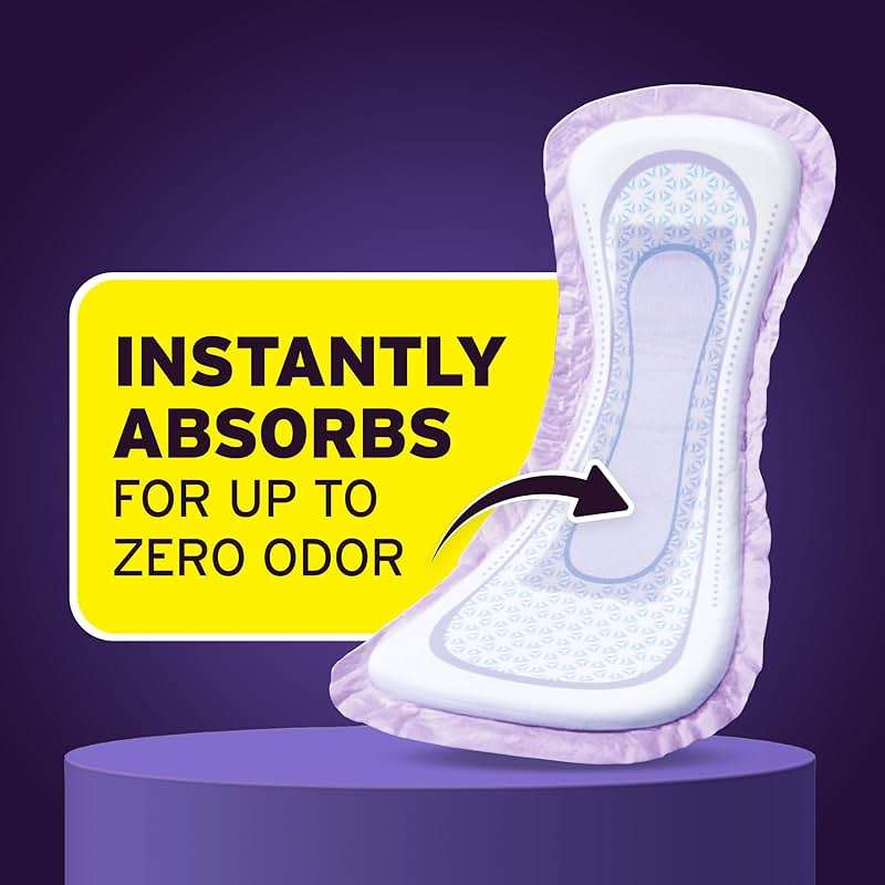 Poise Overnight Incontinence & Postpartum Pads for Bladder Leaks, 8 Drop Extra Coverage, 96 Count, Packaging May Vary - Image 3