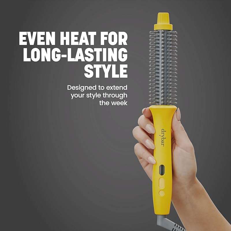 Drybar The Curl Party Heated Curling Round Brush – Salon Curling Wand with Long-Lasting, Shiny Results - Image 7