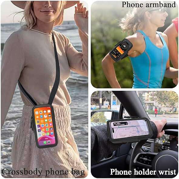 Phone Holder for Running, Walking, and Workout - Adjustable Arm Band Armband for iPhone and Cell Phones - Clear Crossbody Phone Pouch Purse with Strap for Women Men - Image 6