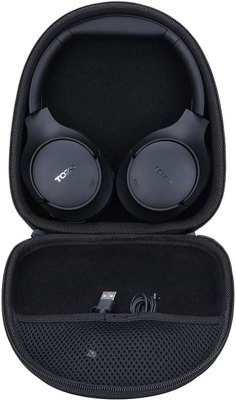 Lebakort Headphone Case Compatible with KVIDIO/TOZO/BERIBES/JLab/Raycon Over-Ear Headphones, Universal Portable Travel Organizer (Black Case) - Image 2